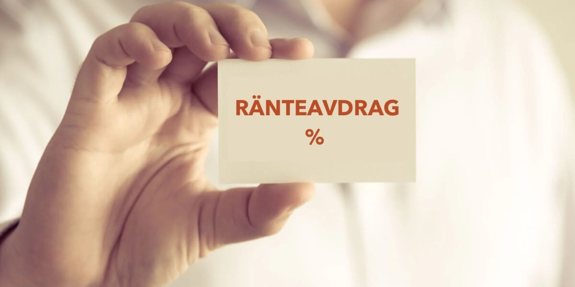 Ränteavdrag på bolån