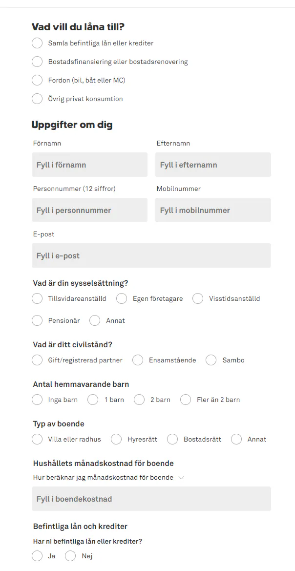 Coop MedMera ansökningsformulär