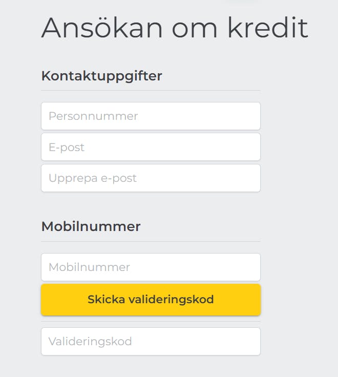 Steg 1 - Låna hos Lumify