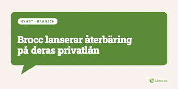 Brocc lanserar återbäring på deras privatlån