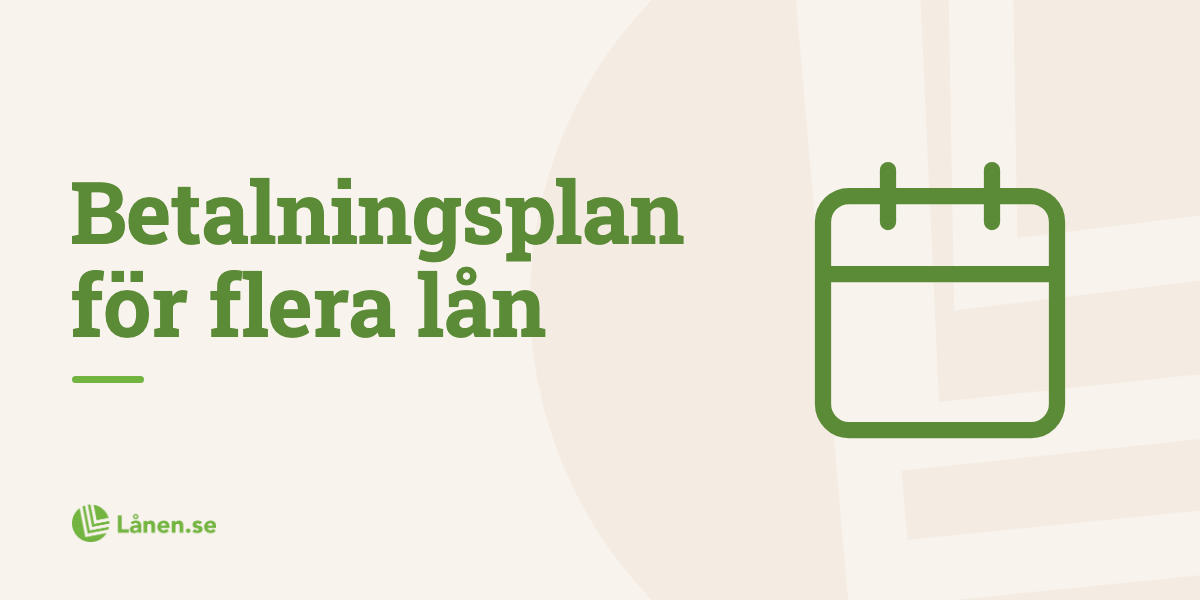 Hur sätter man upp en betalningsplan för flera lån?