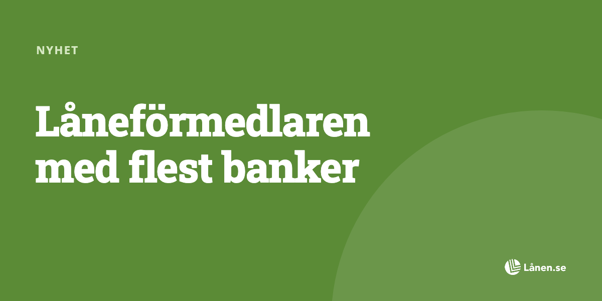 Låneförmedlaren med flest banker 2026
