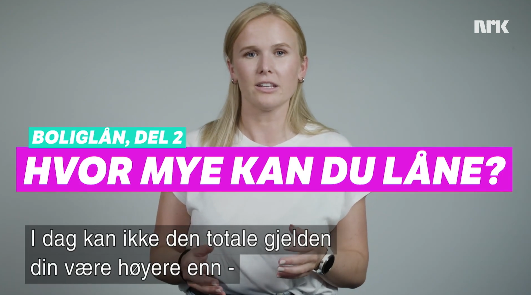 Kvinne som står og snakker om boliglån.