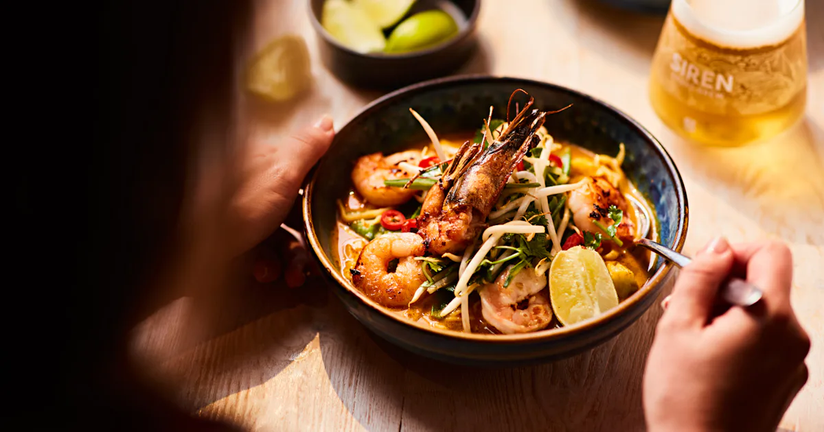 King Prawn Laksa Curry at Lantana