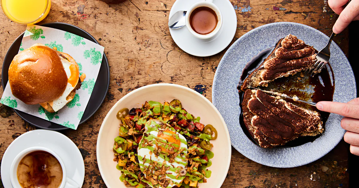 Lantana Weekend Brunch dishes plated at Lantana