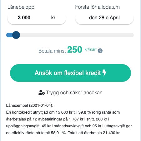 Exempel på räkneexempel