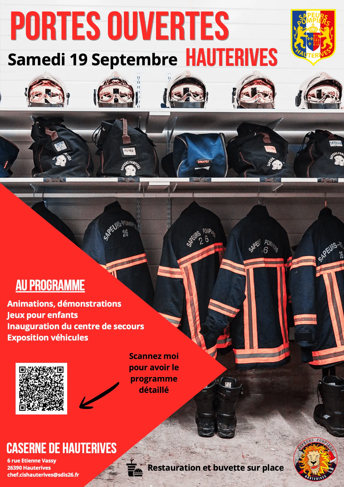 Journée portes ouvertes Caserne pompiers de Hauterives