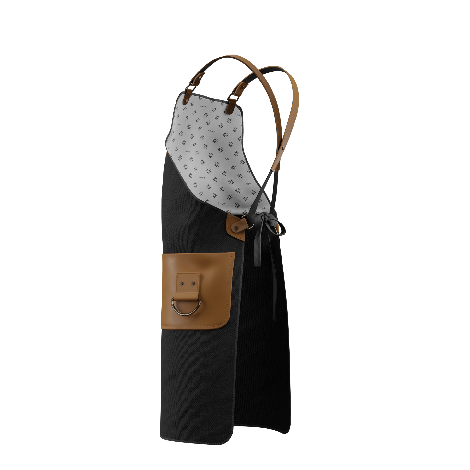 Back of Black Canvas Bartender Apron