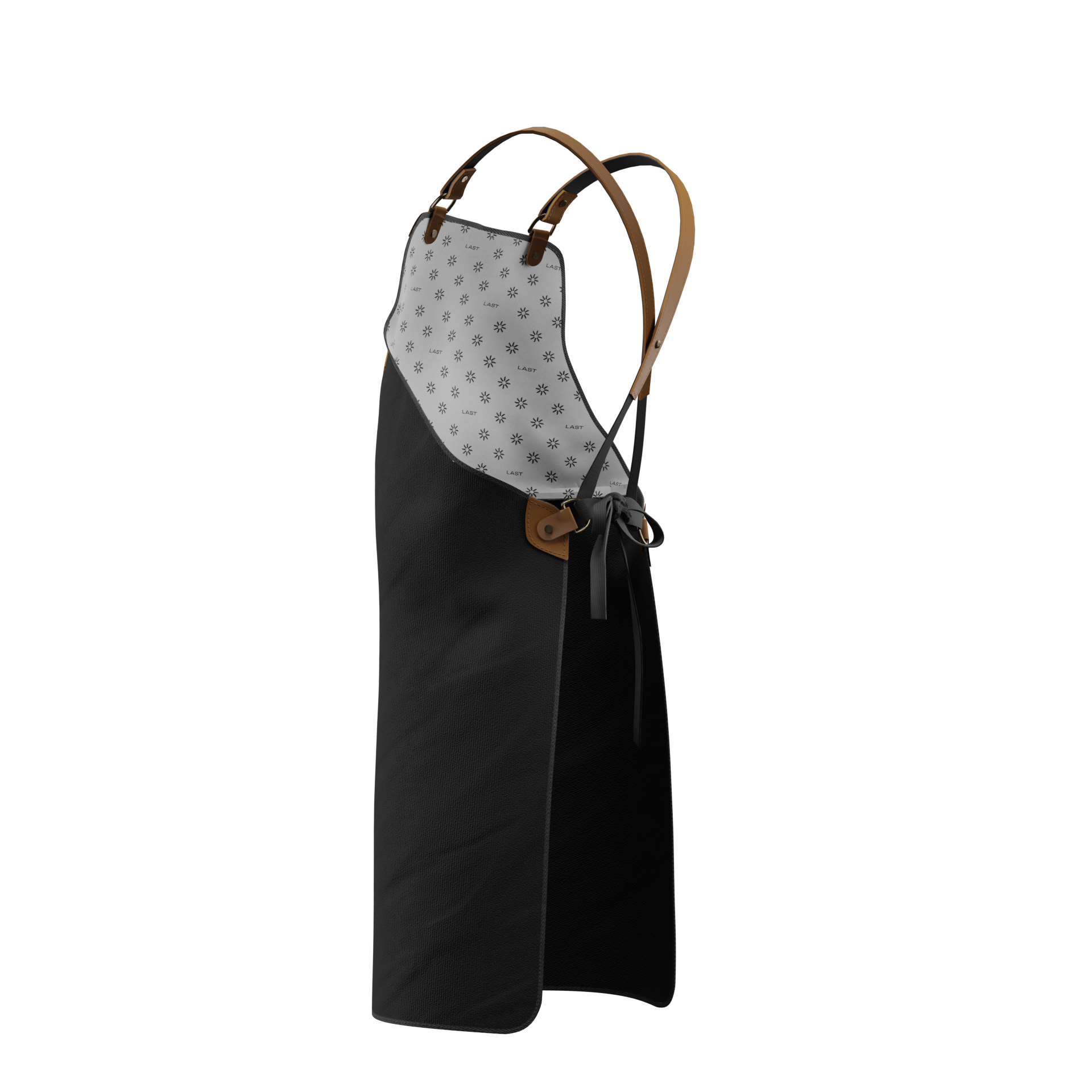 Back of Waxed Black Classic Apron