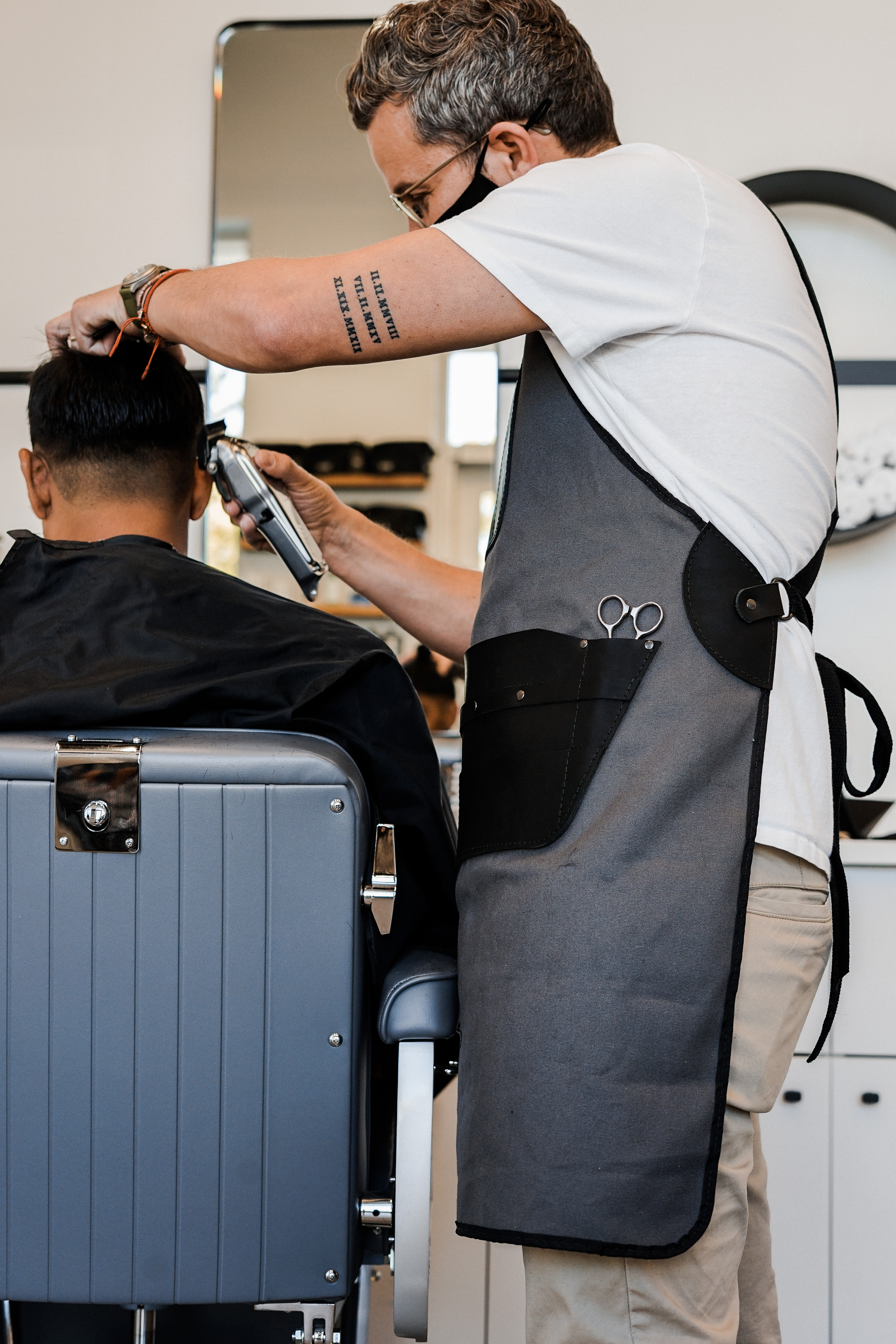 Charcoal Cavas Barber Apron