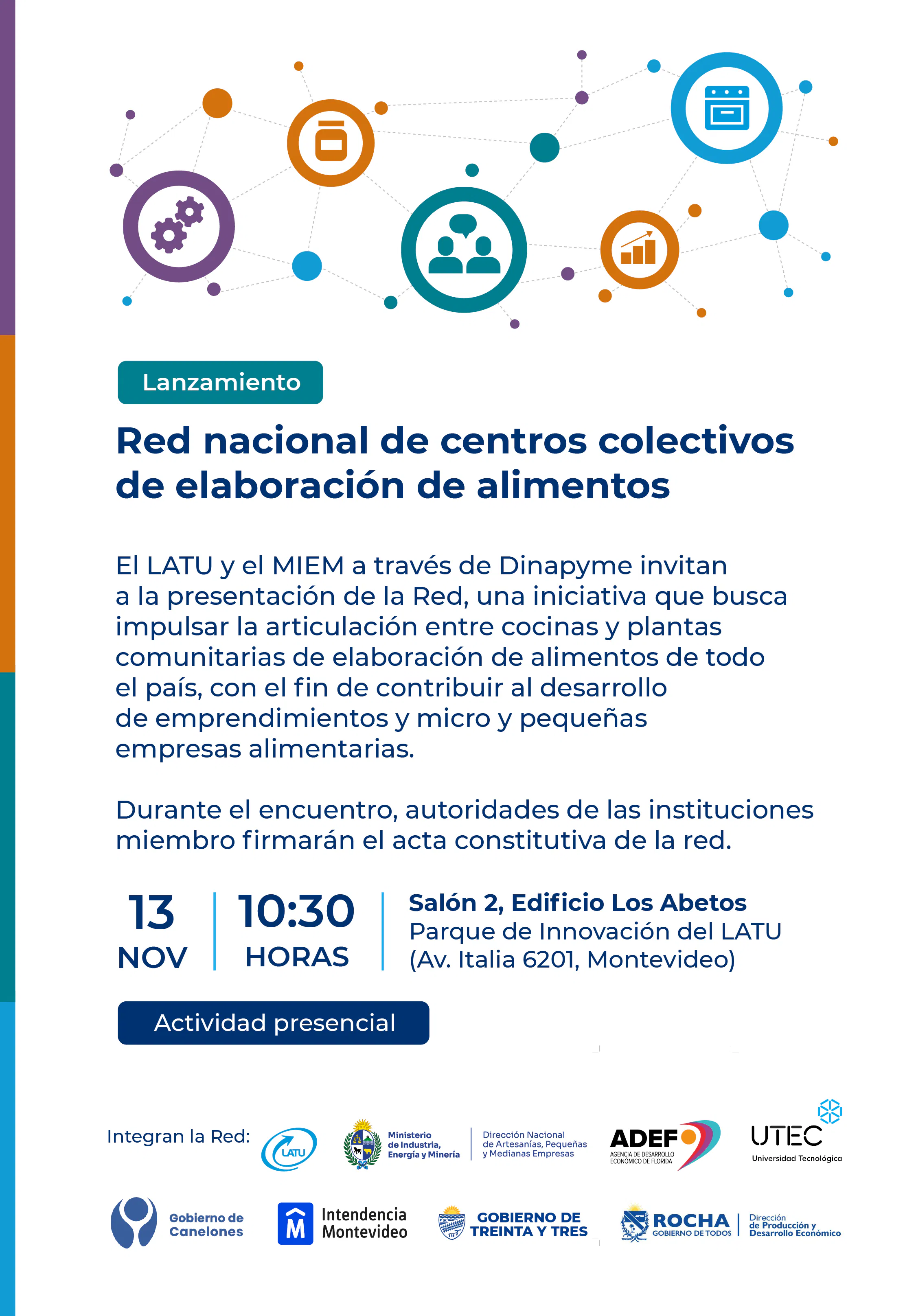 Invitación Red nacional de centros colectivos de elaboración de alimentos