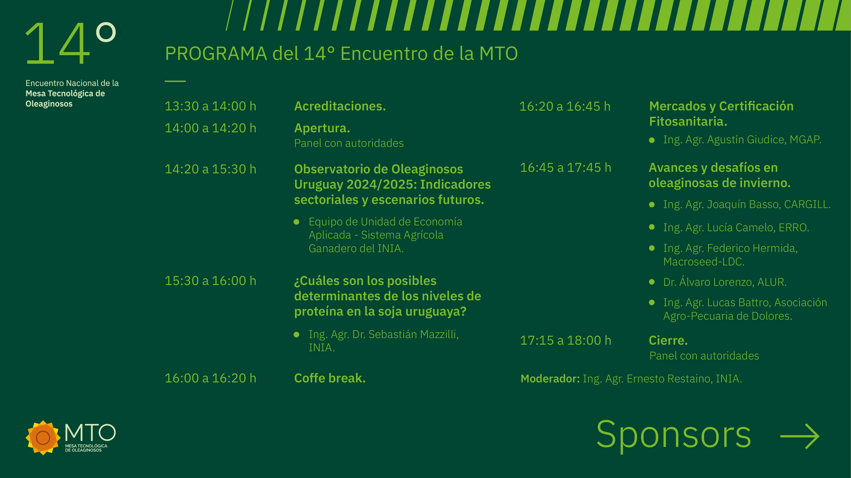 Agenda del evento