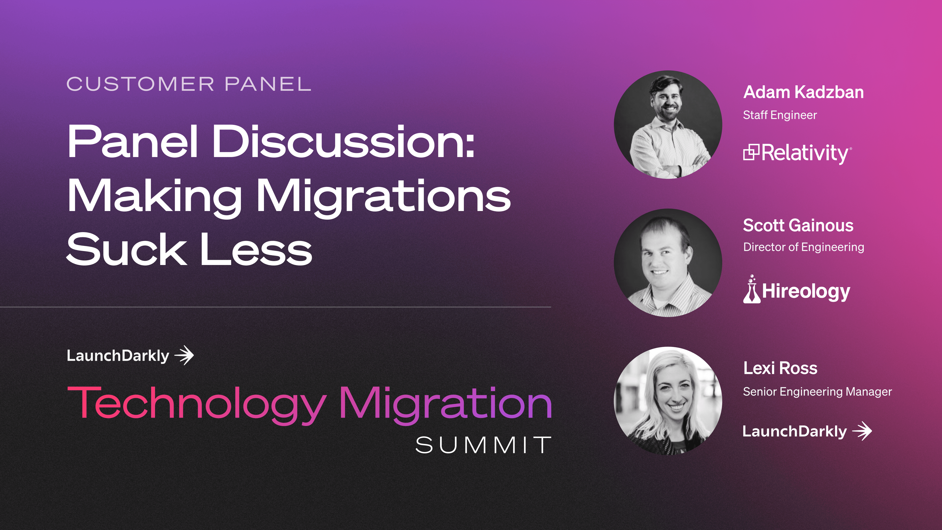 Panel Discussion: Making Migrations Suck Less