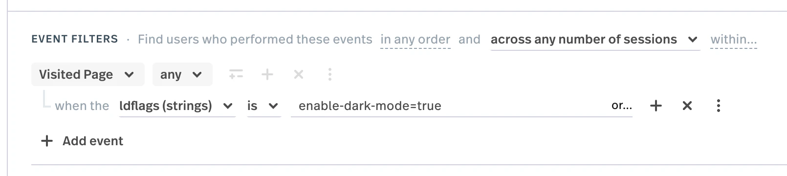 LaunchDarkly + FullStory product UI