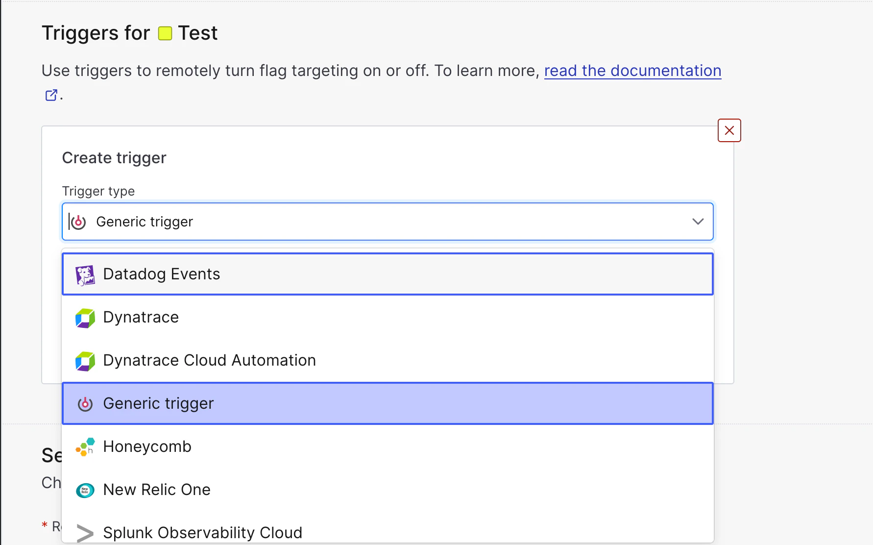 Flag triggers in LaunchDarkly