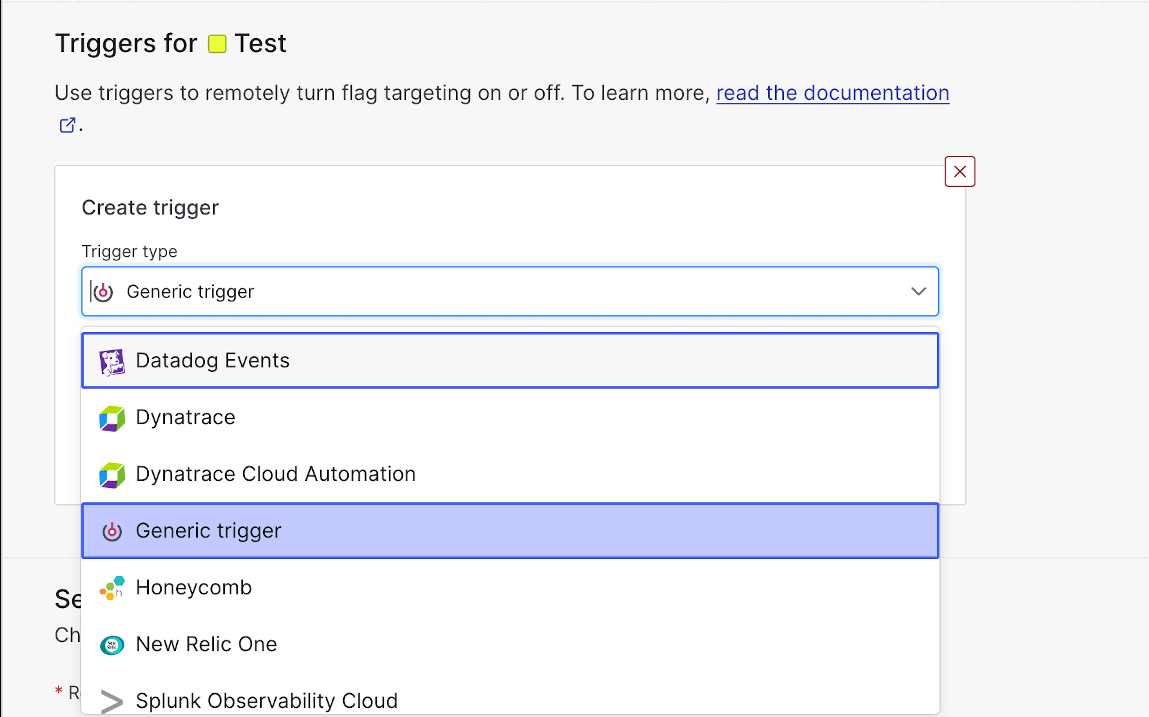 Flag triggers in LaunchDarkly