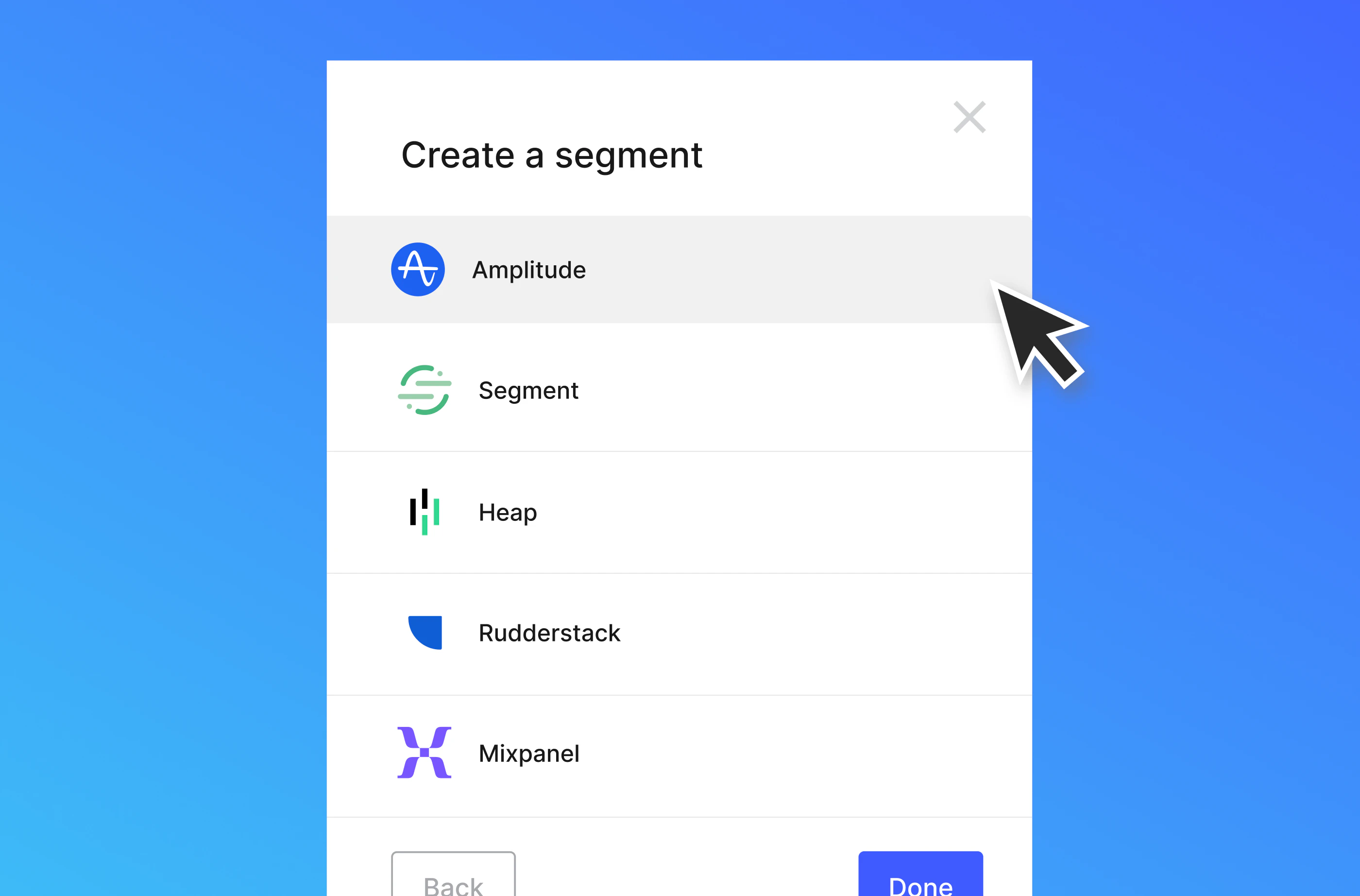 Segment Builder product UI
