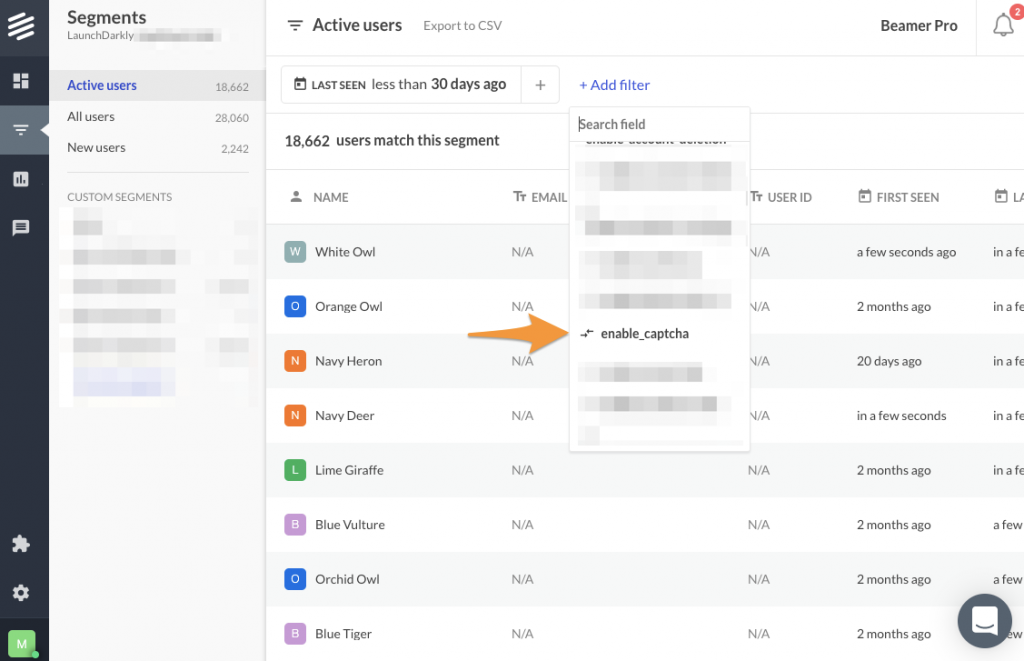 Creating a custom segment in LaunchDarkly