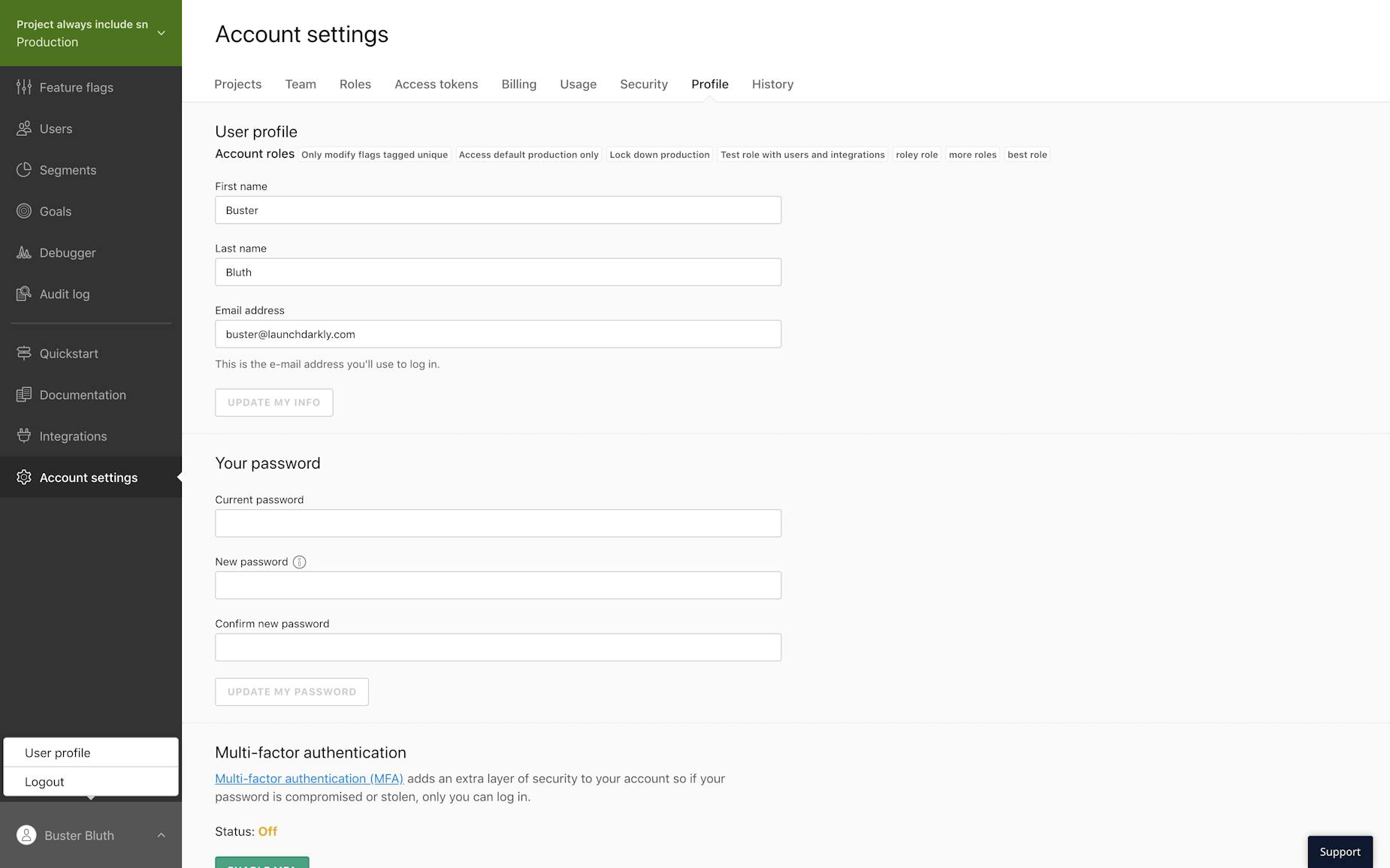 Launched: New Profile and Logout Menu featured image