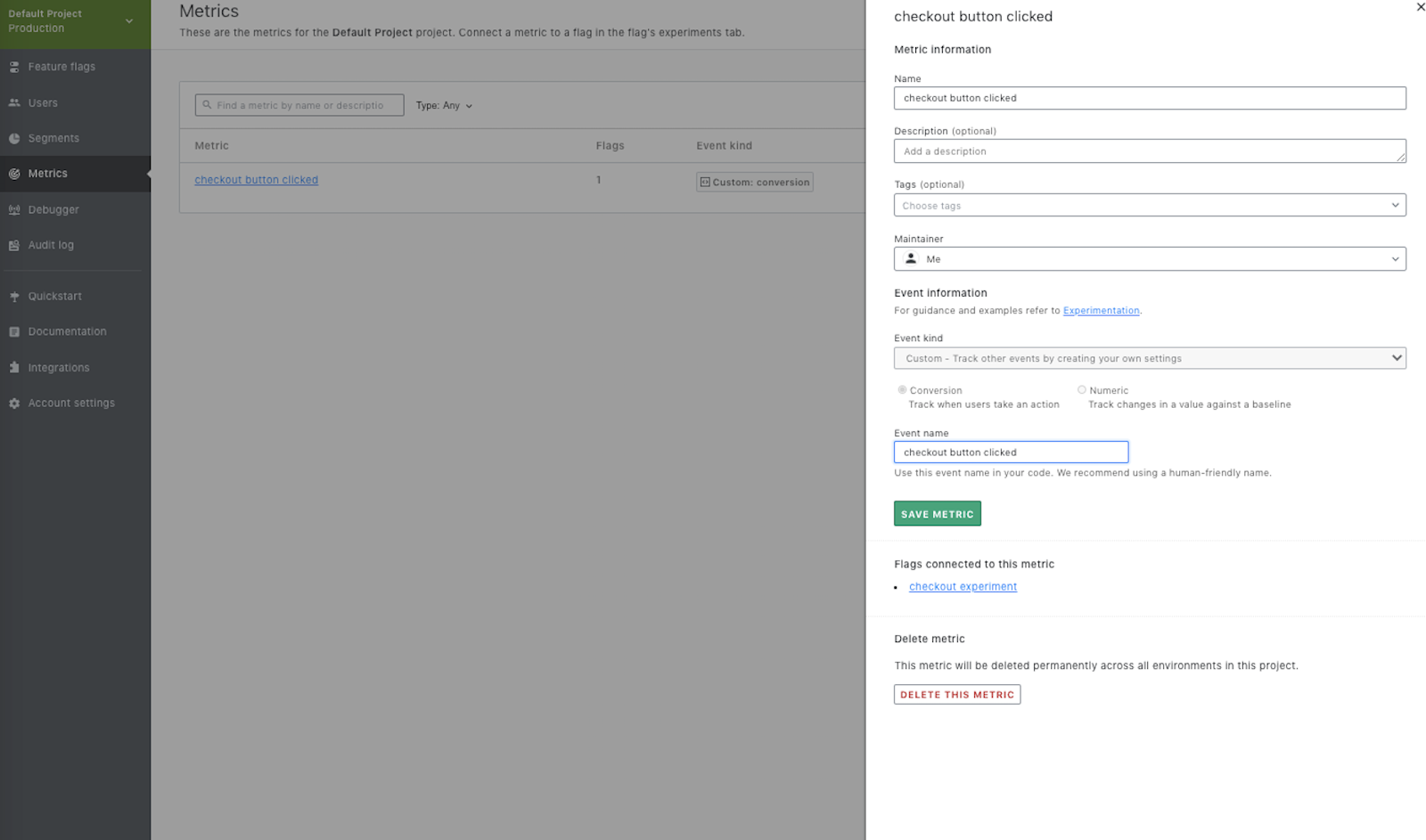 Segment-Destination-LaunchDarkly-Experimentation-screenshot