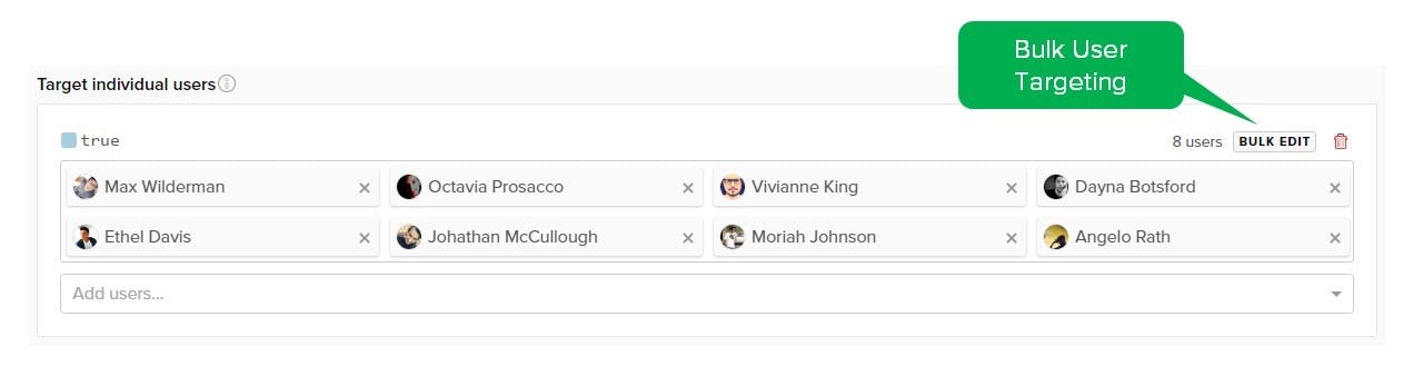 LaunchDarkly Bulk User Management for Feature Flag / Toggle Targeting