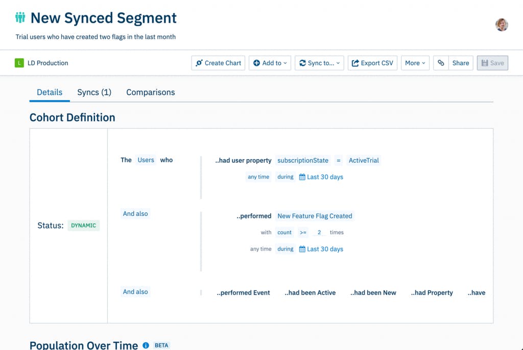 LaunchDarkly-new-Synced-Segment