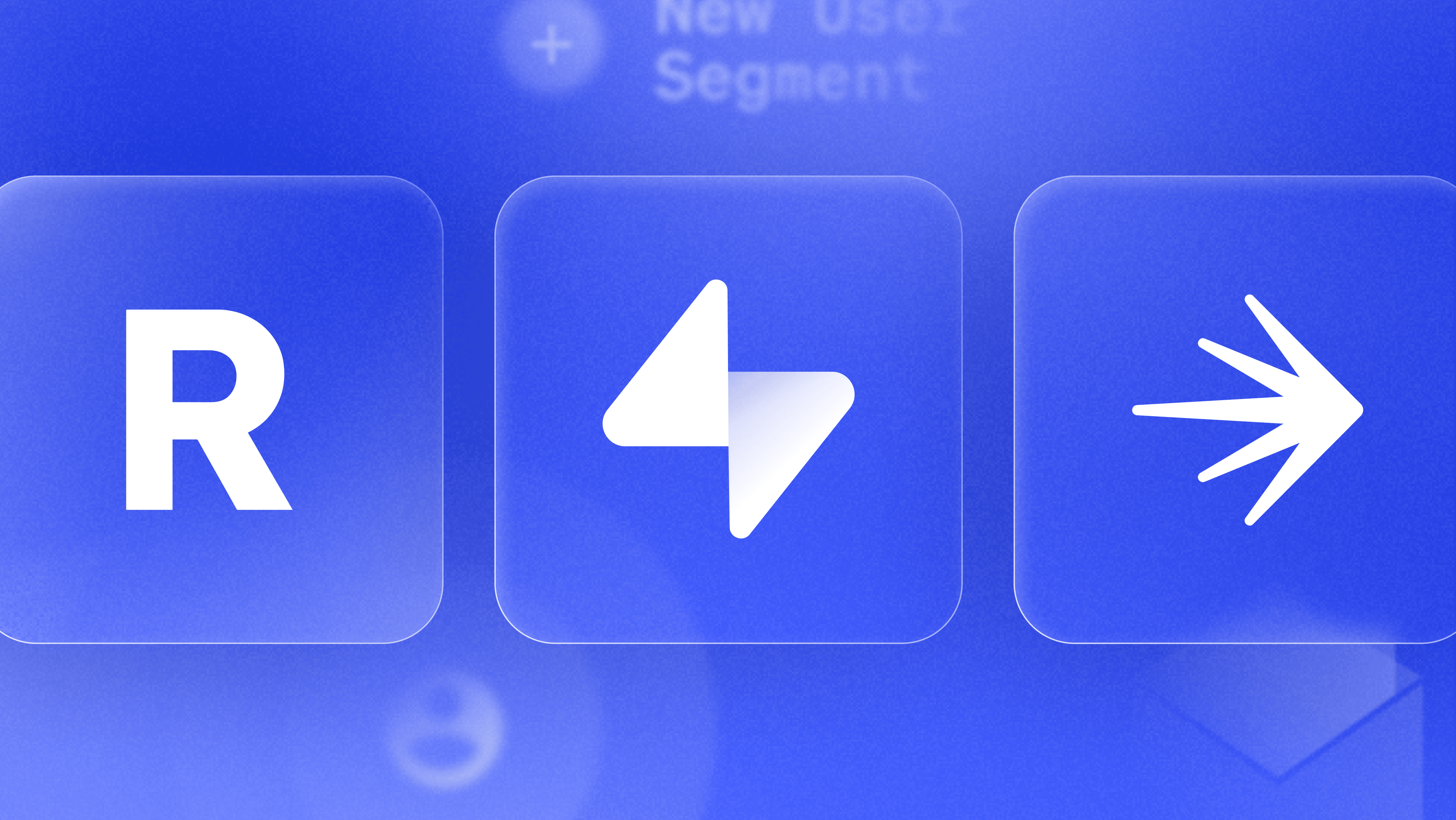 white LaunchDarkly and Supabase logos floating on a blue background.