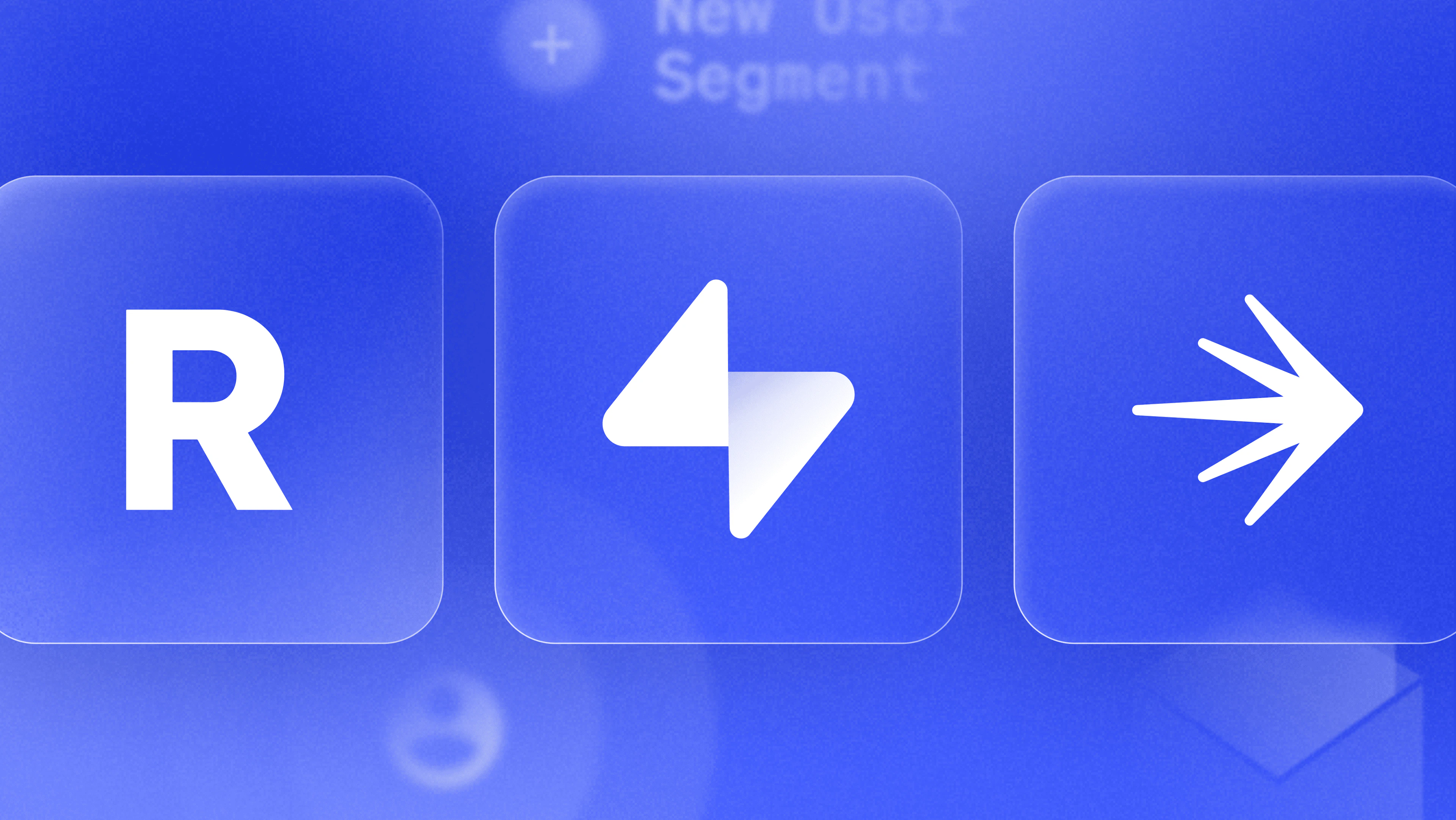 white LaunchDarkly and Supabase logos floating on a blue background.