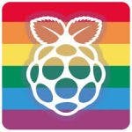 Raspberry Pi Pride sticker