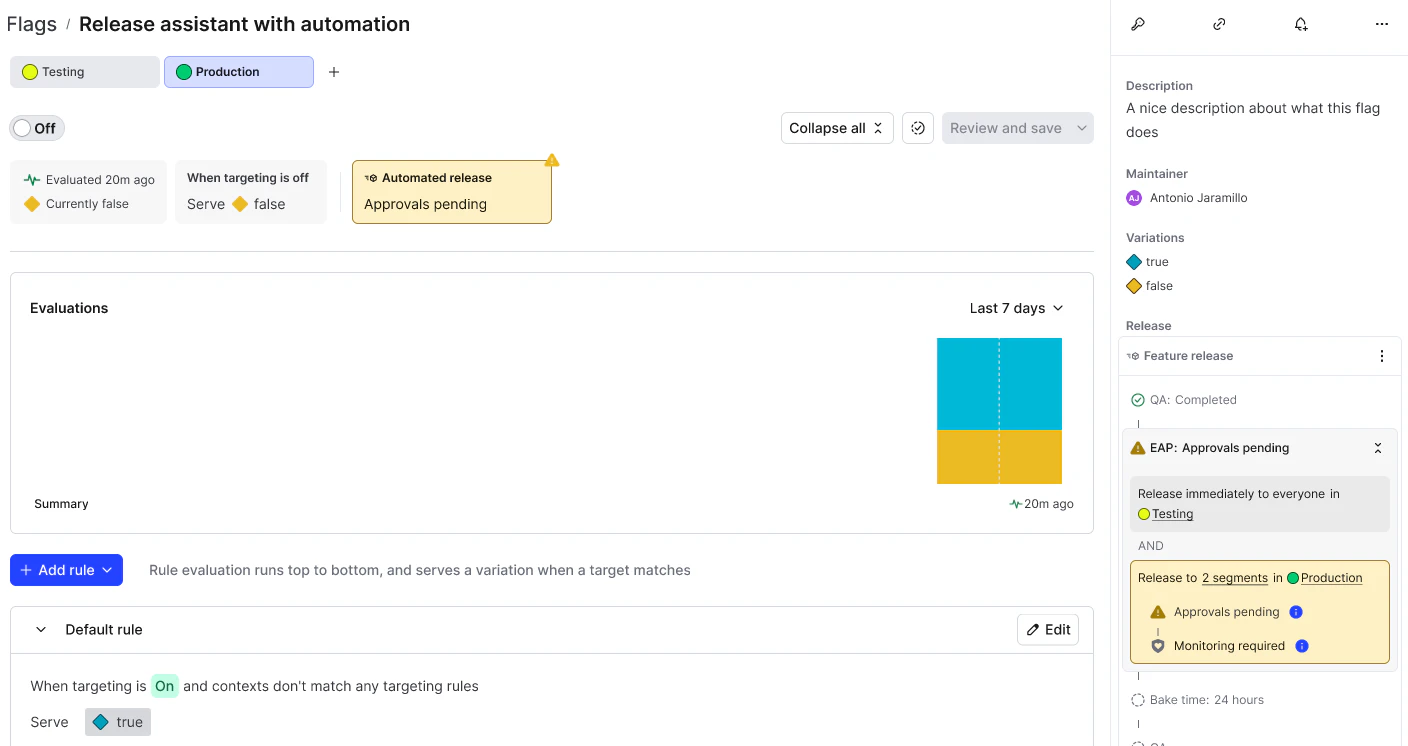 More control - Release Assistant