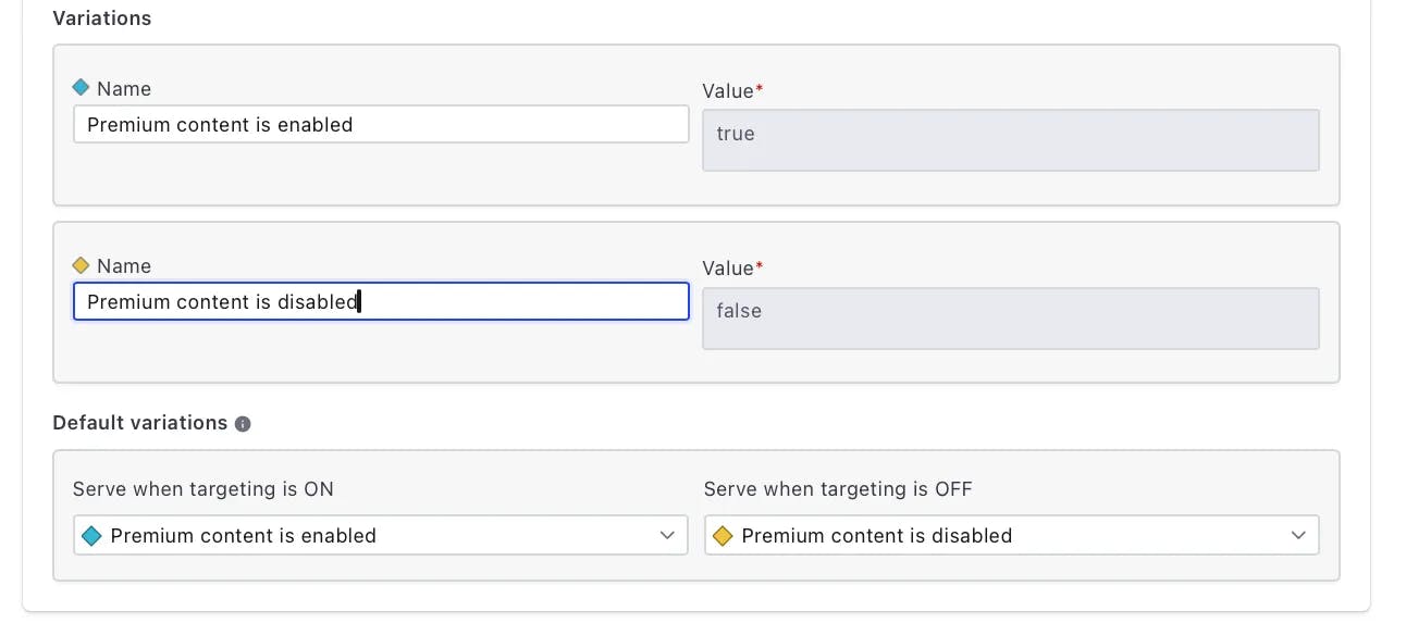 Dynamic email personalization - flag variation config.