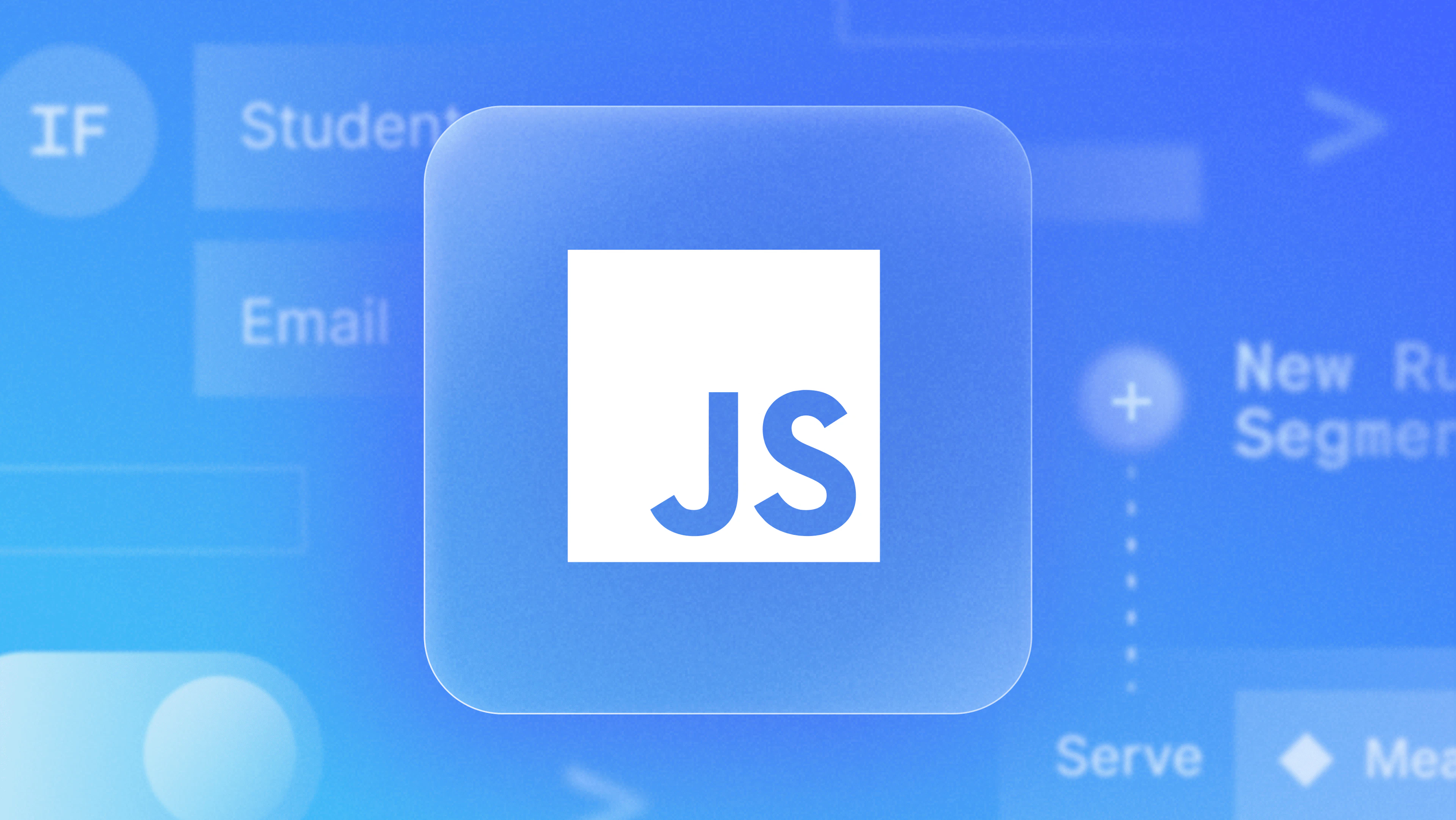 a white JS logo on a blue background.