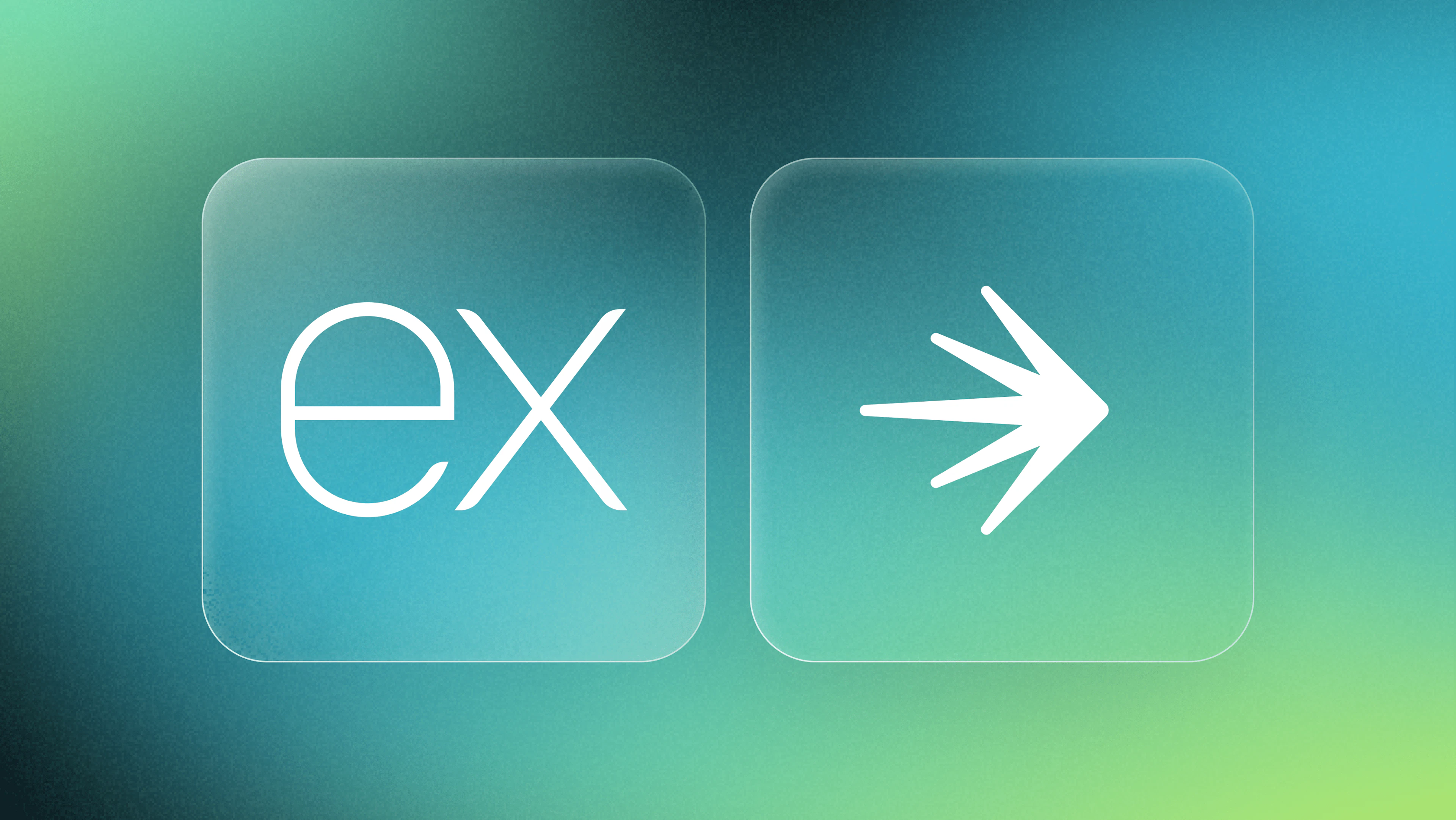 White ExpressJS and LaunchDarkly logos on a green-teal gradient background.