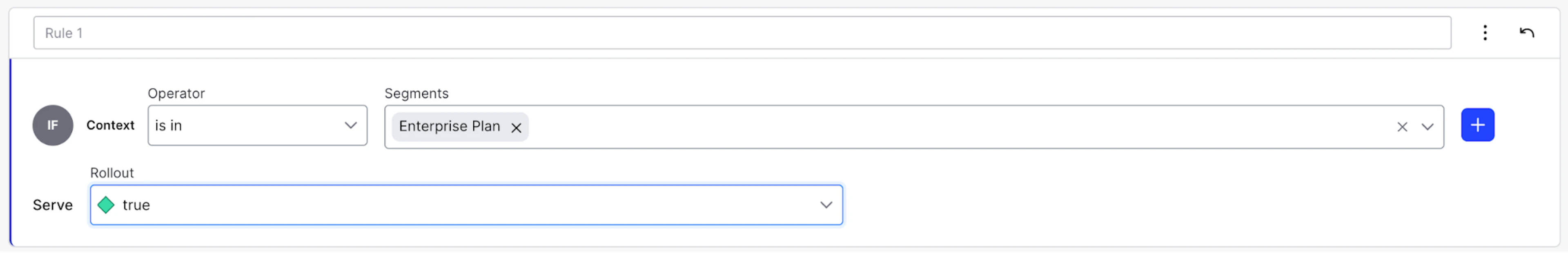 Segment targeting LaunchDarkly product UI