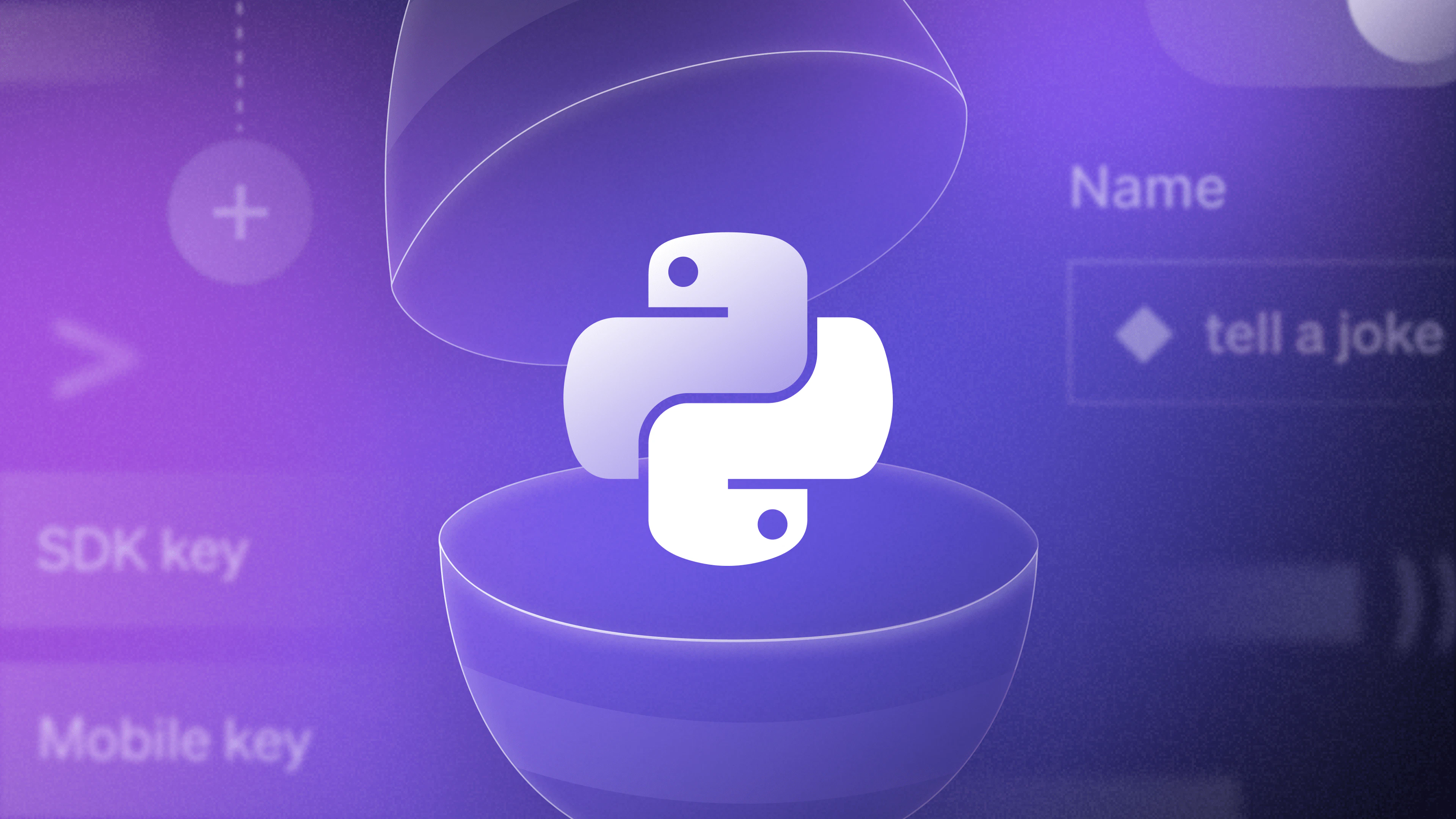 cracked egg showing the python logo on a purple gradient background