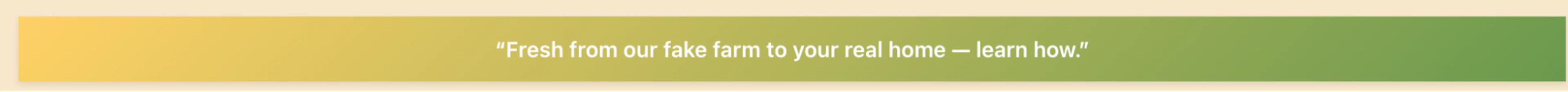 a seasonal sale banner for Gravity Farms Pet Food