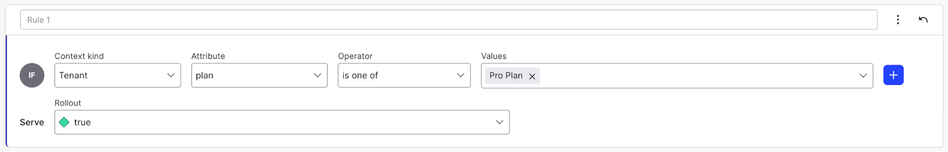 Rule-based targeting UI in LaunchDarkly