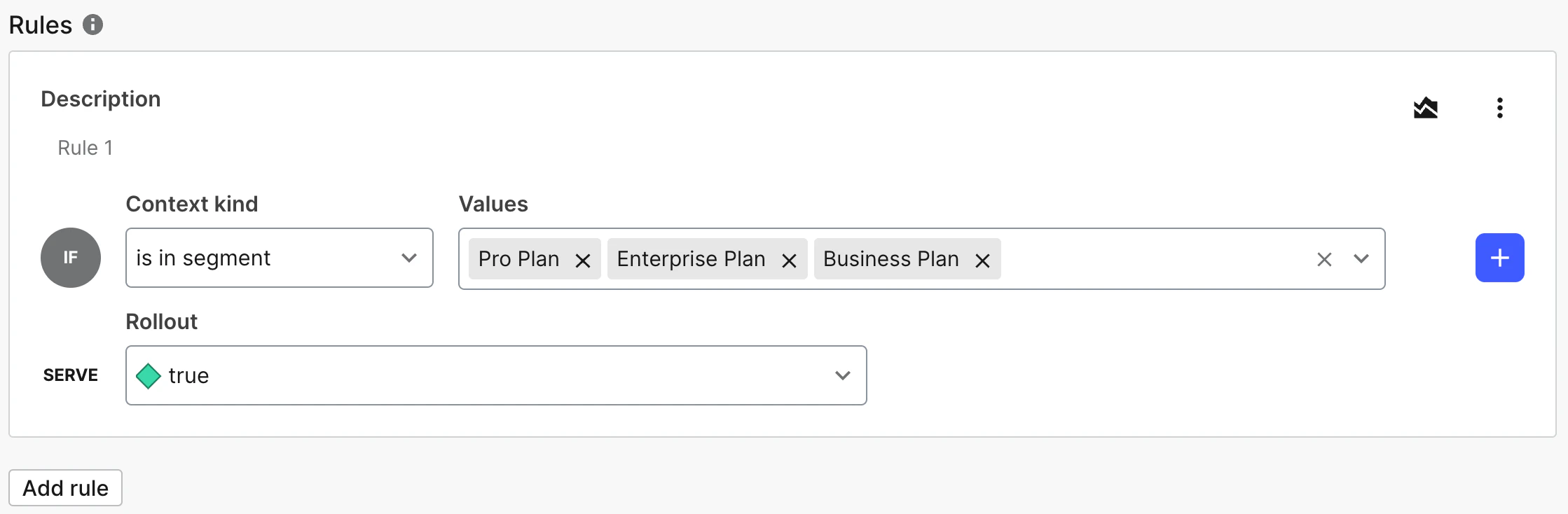 Multiple segments in LaunchDarkly product UI