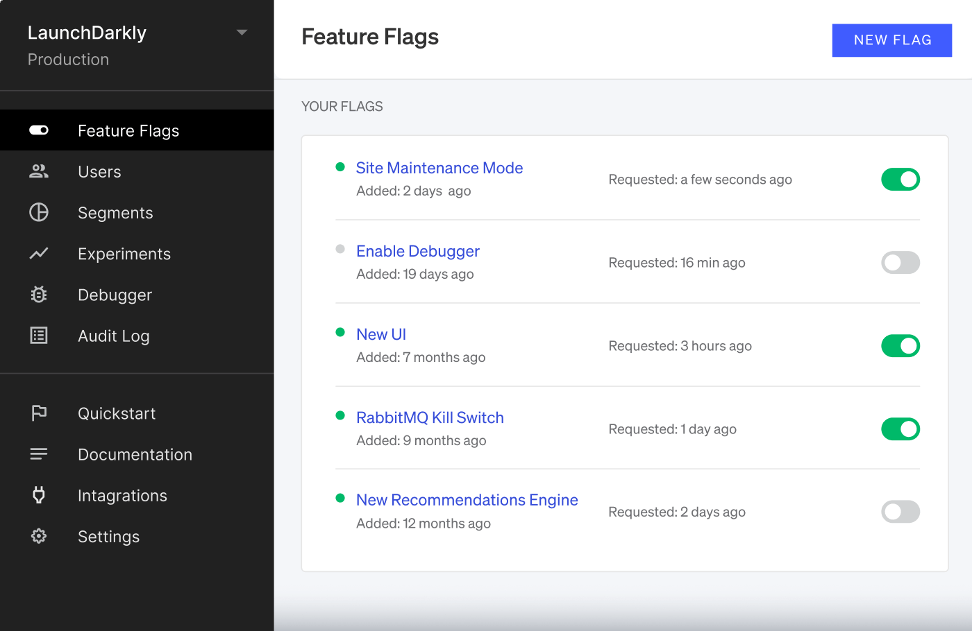 Feature flag from Launch Darkly