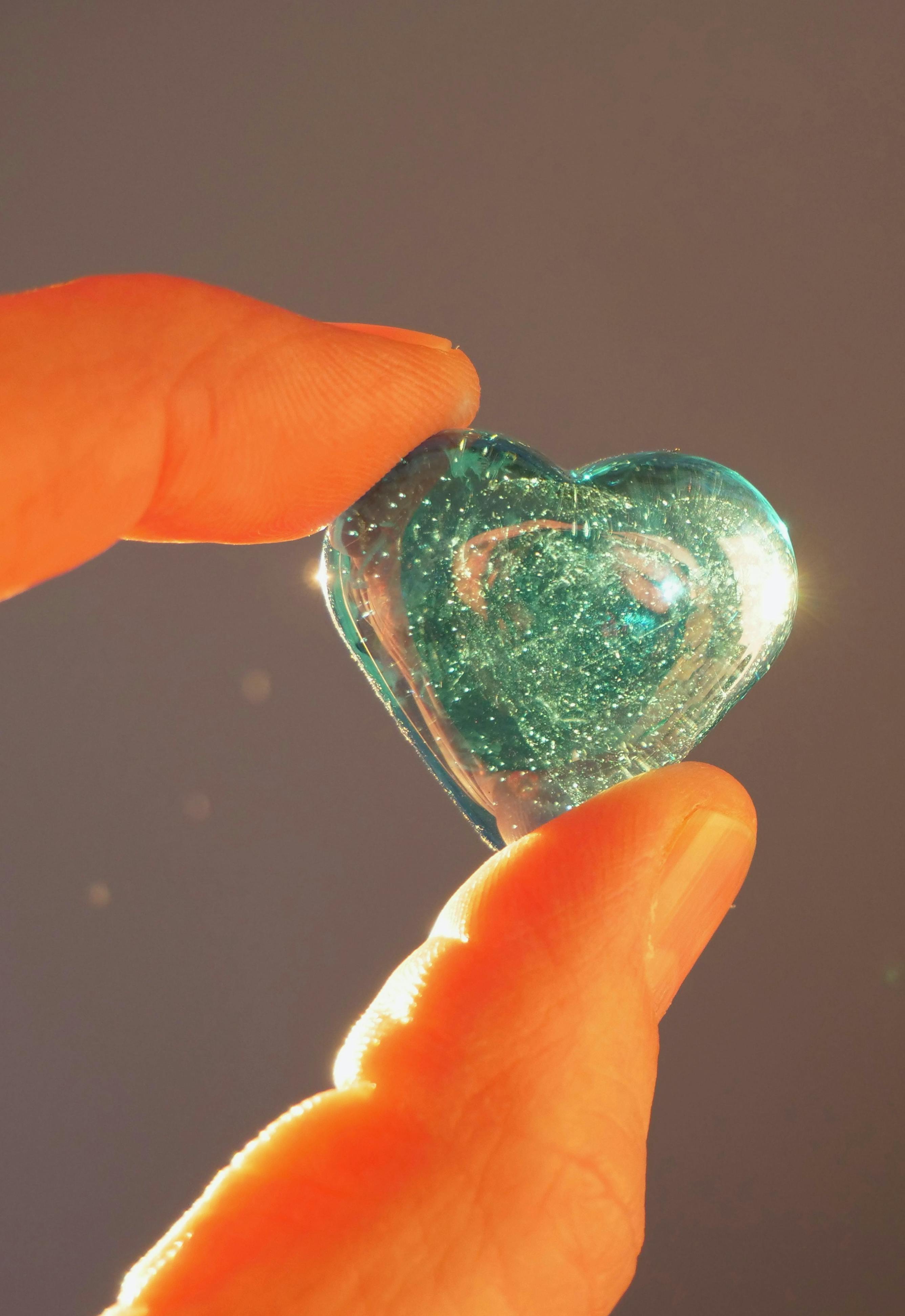 Hand holding a heart