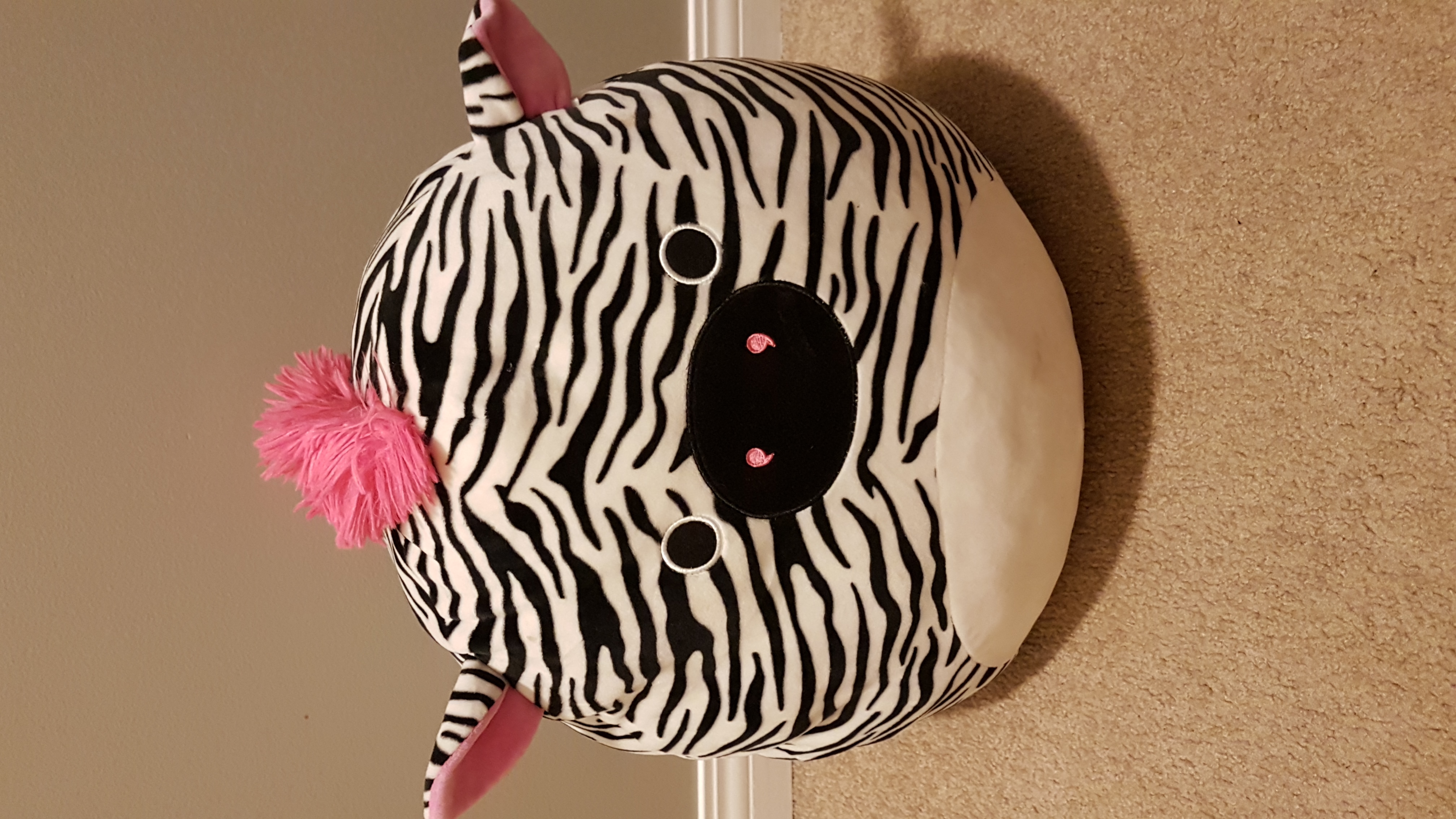 Pink stuffed squishmallow animal