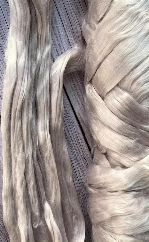 Lustrous cream silk