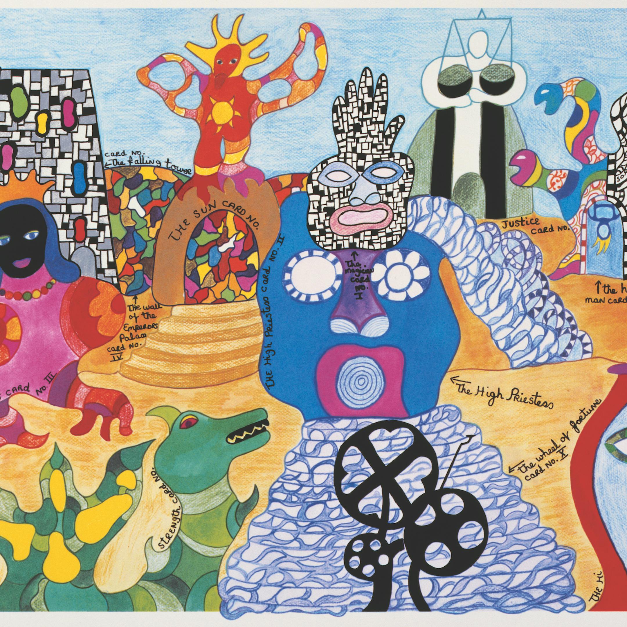 Niki de Saint Phalle,Tarot Garden, 1991, sérigraphie, 80x60cm, Il Giardino dei Tarocchi 