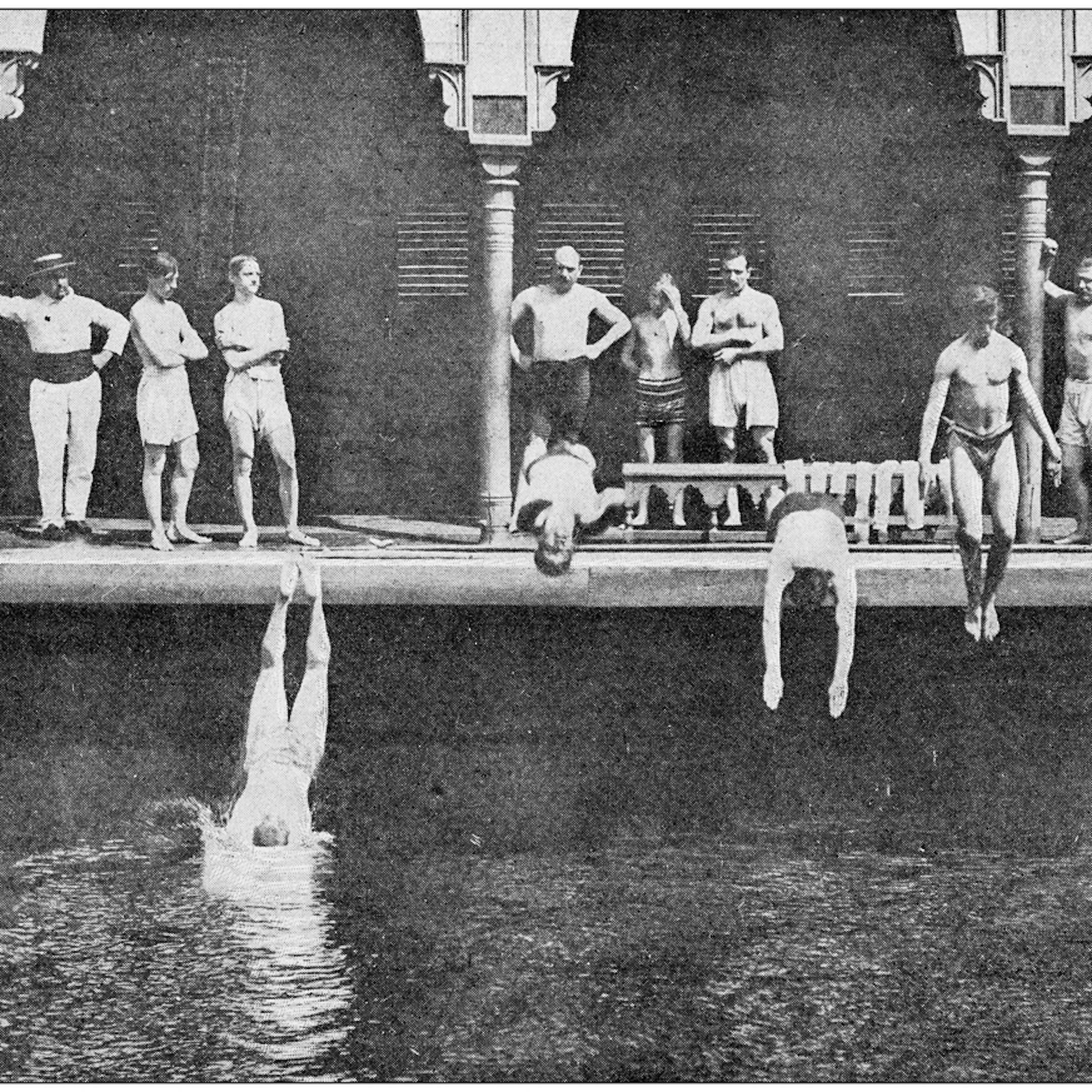 Plongée et baignade dans le canal Saint Martin au XIXème siècle