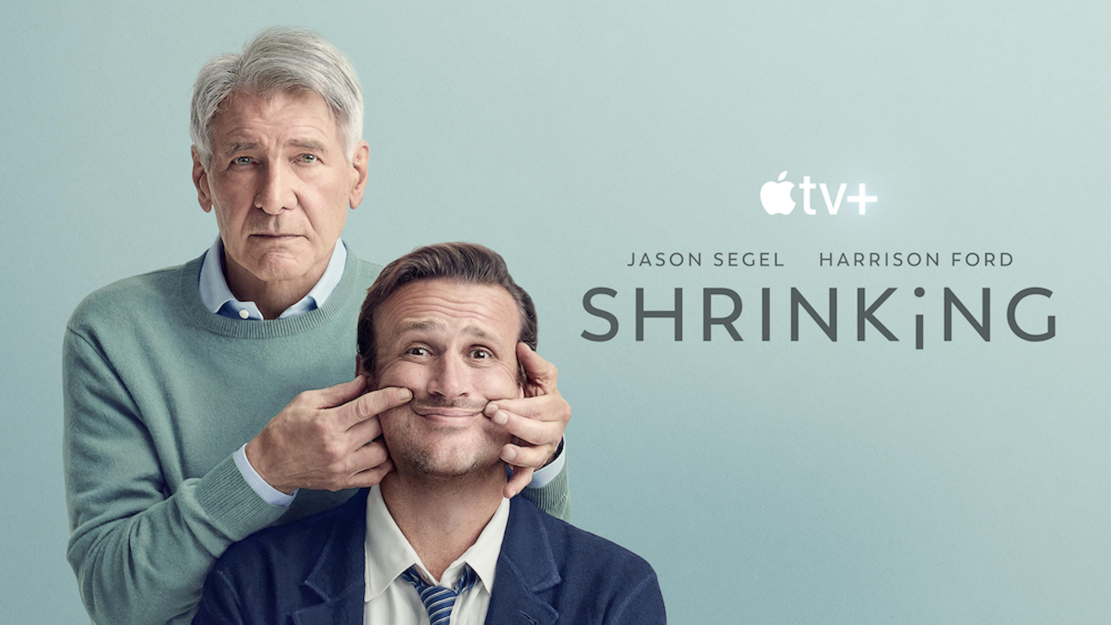 Jason Segel et Harrison Ford dans « Shrinking », disponible sur Apple TV+.