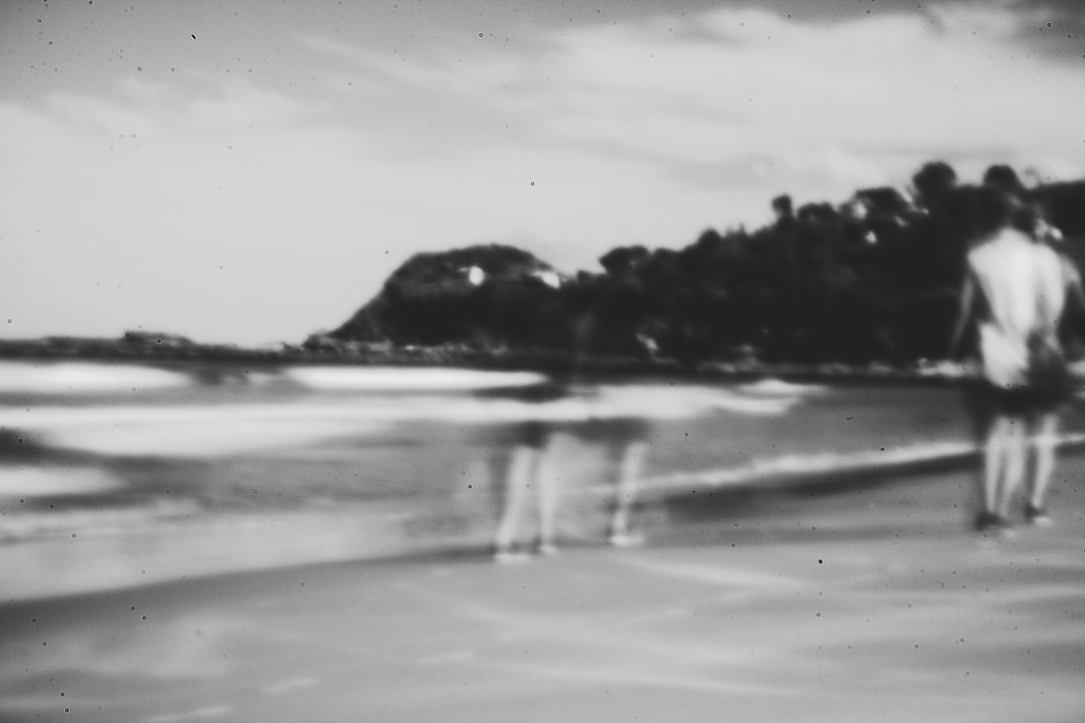 Photo prise avec un sténopé à la plage