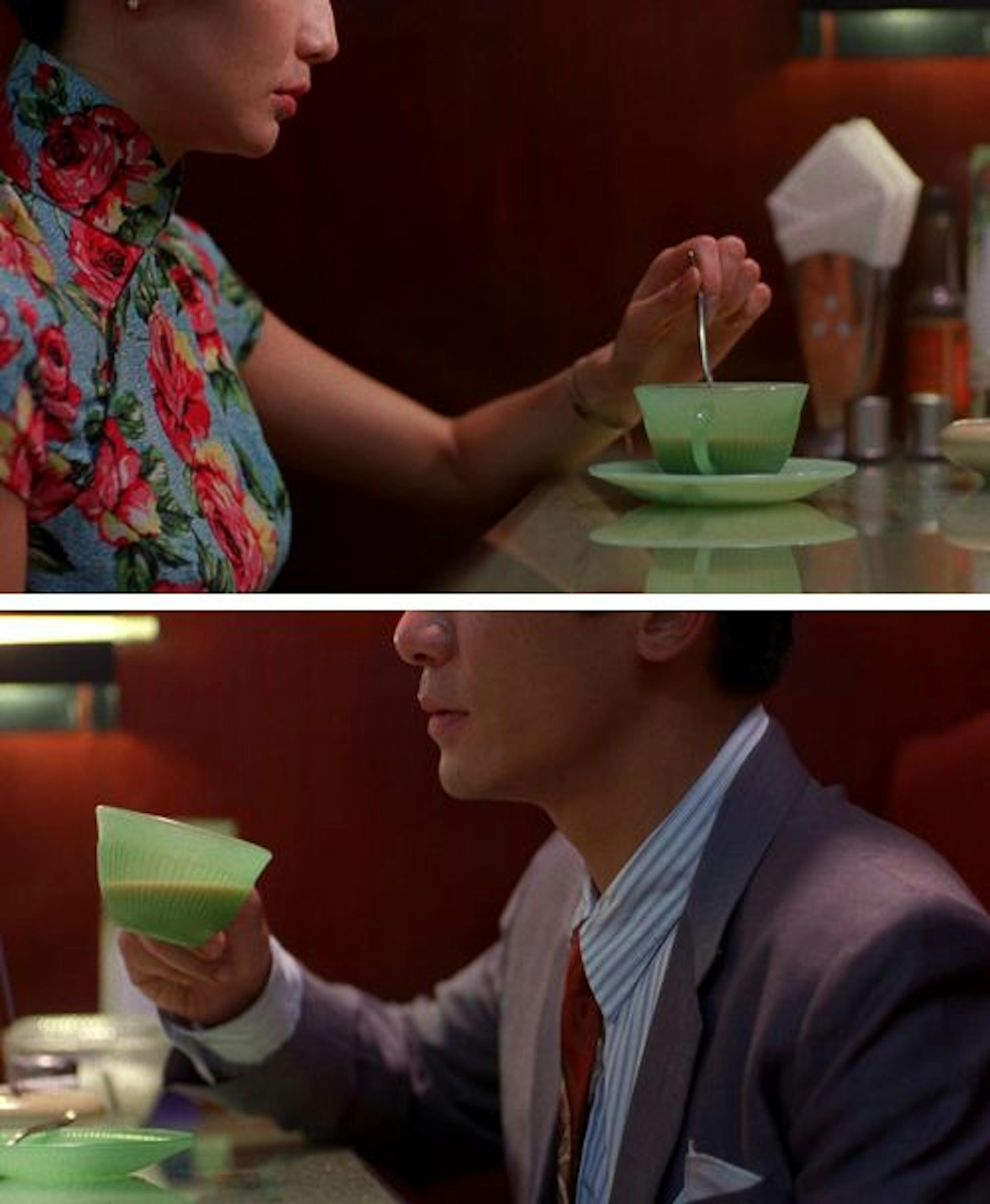 Tasses opalines Fireking vu dans le film In the Mood for Love de Wong Kar-Wai 