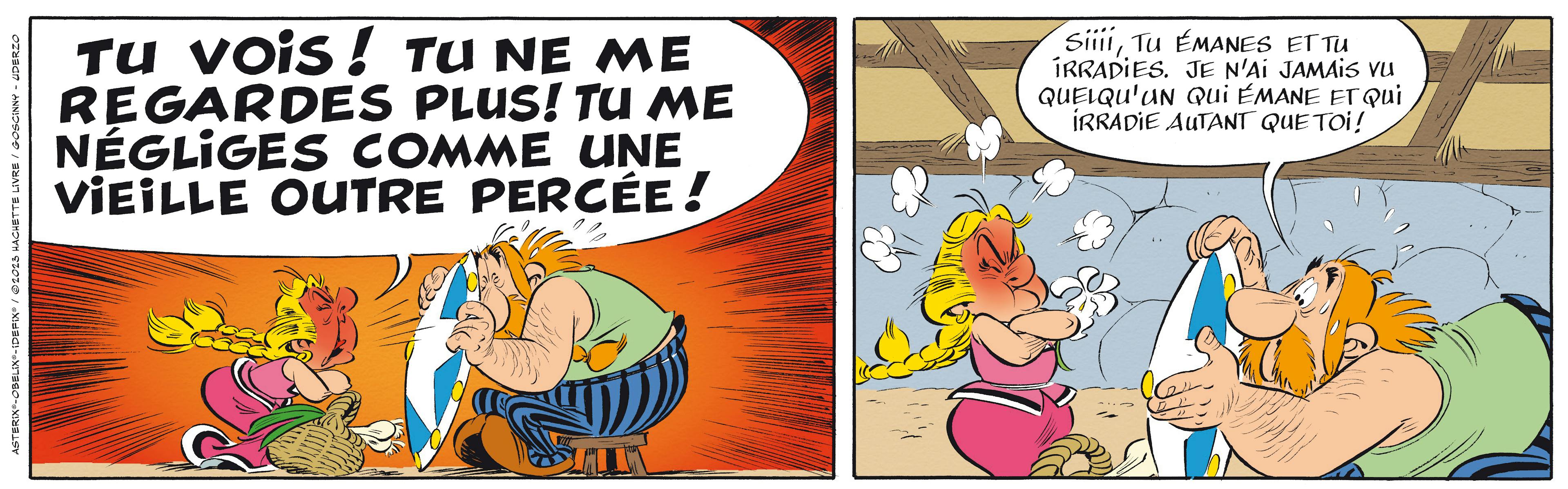 Double case du dernier album des Aventures d'Asterix le Gaulois "L'iris blanc"