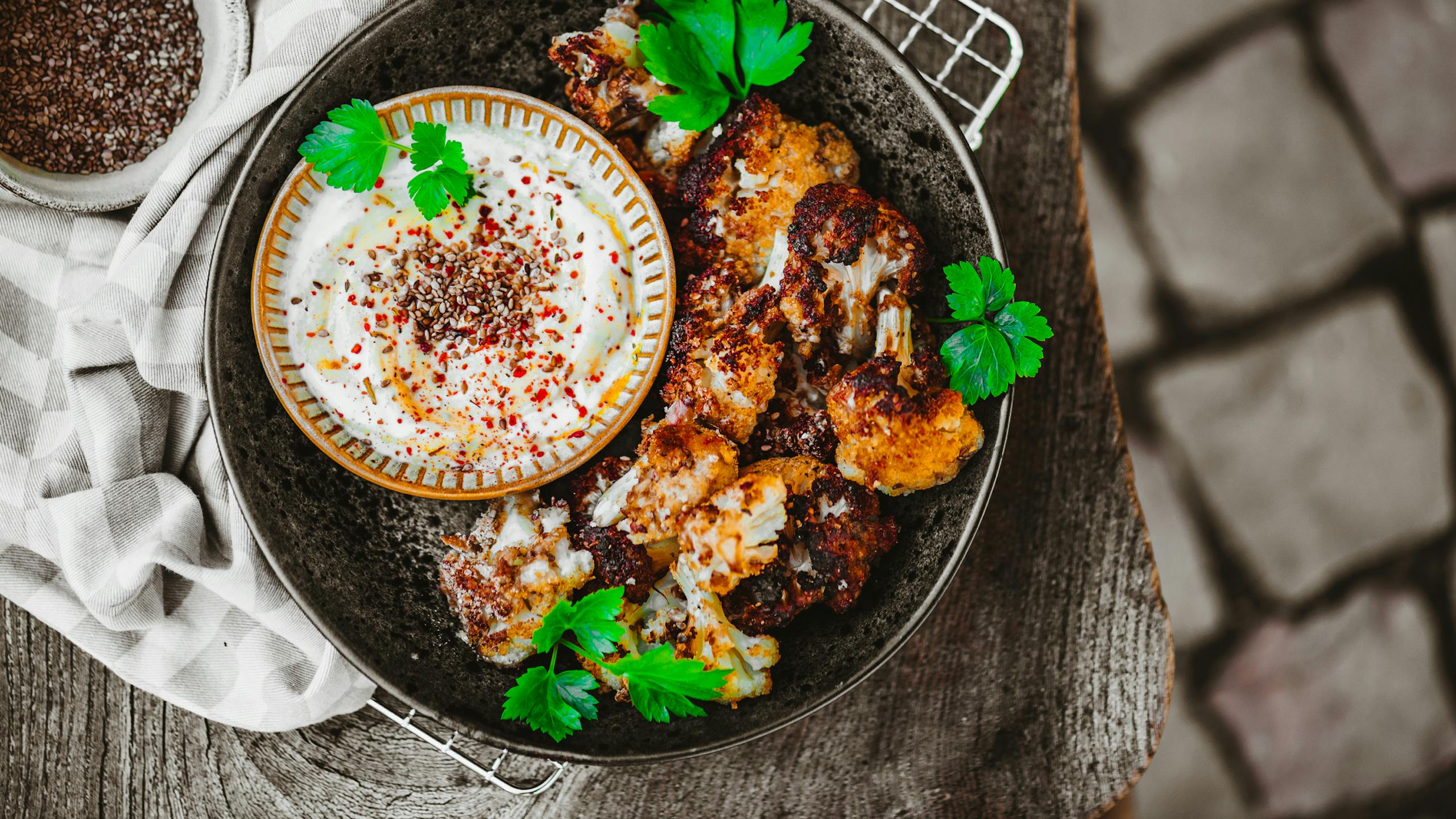 Wings  végétaliennes avec dips au yaourt