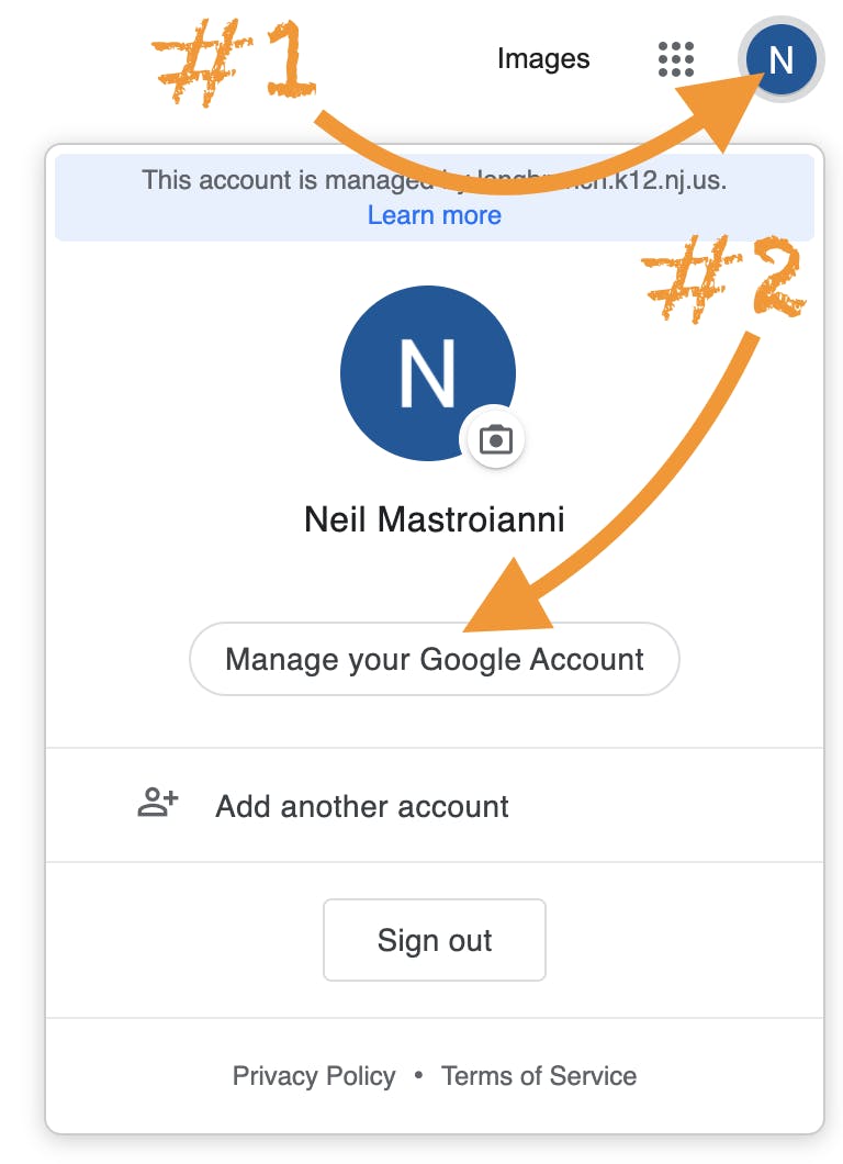 follow the steps to manage your Google account.